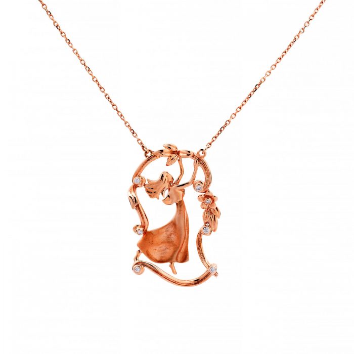 Angle_brilliant_rosegold_pendant_Goharbin-jewelry-مدال-گوهربین