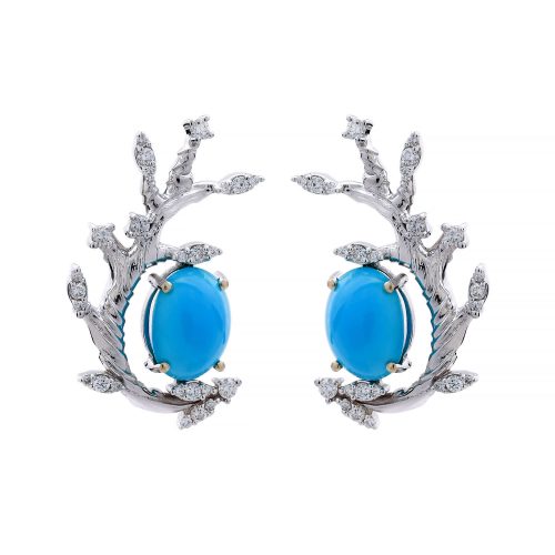 Branch_turquoise_brilliant_Goharbin_earingGoharbin-Jewerly