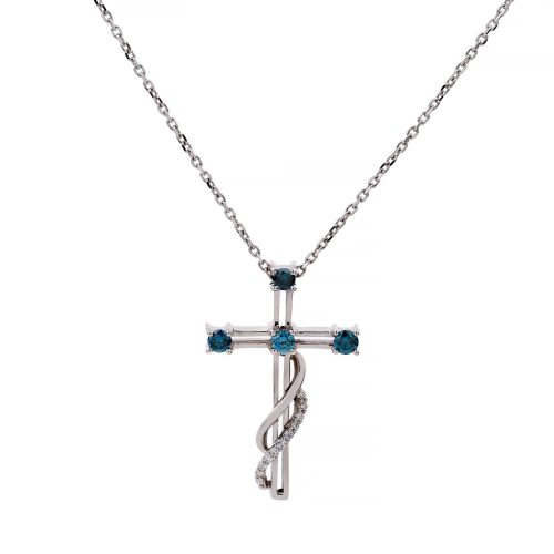 Cross brilliant pendant medal