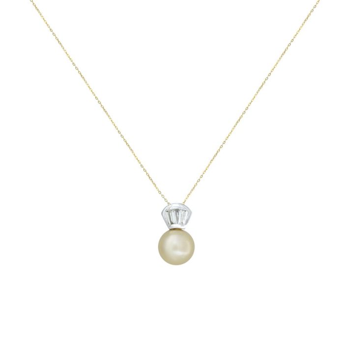 Golden Pearl Brilliant Pendant