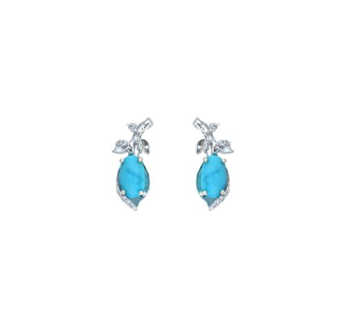 Goharbin Turquoise Brilliant Earrings