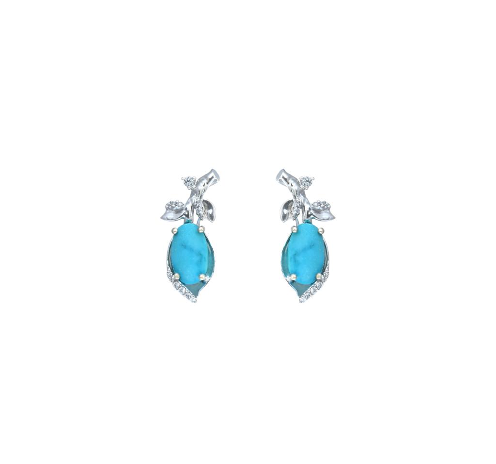 Goharbin Turquoise Brilliant Earrings