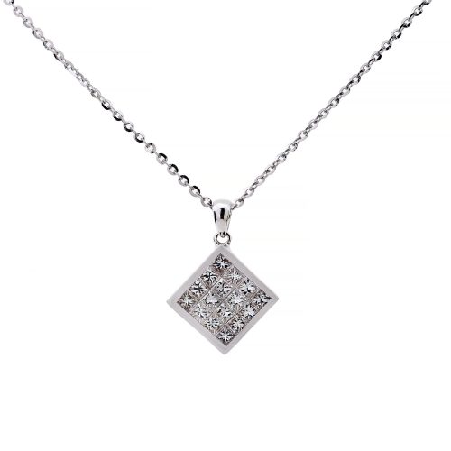 Brilliant Princess Square Pendant