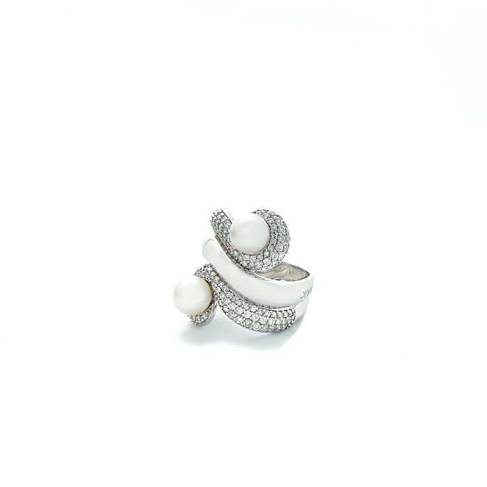 Goharbin Pearl and diamond ring