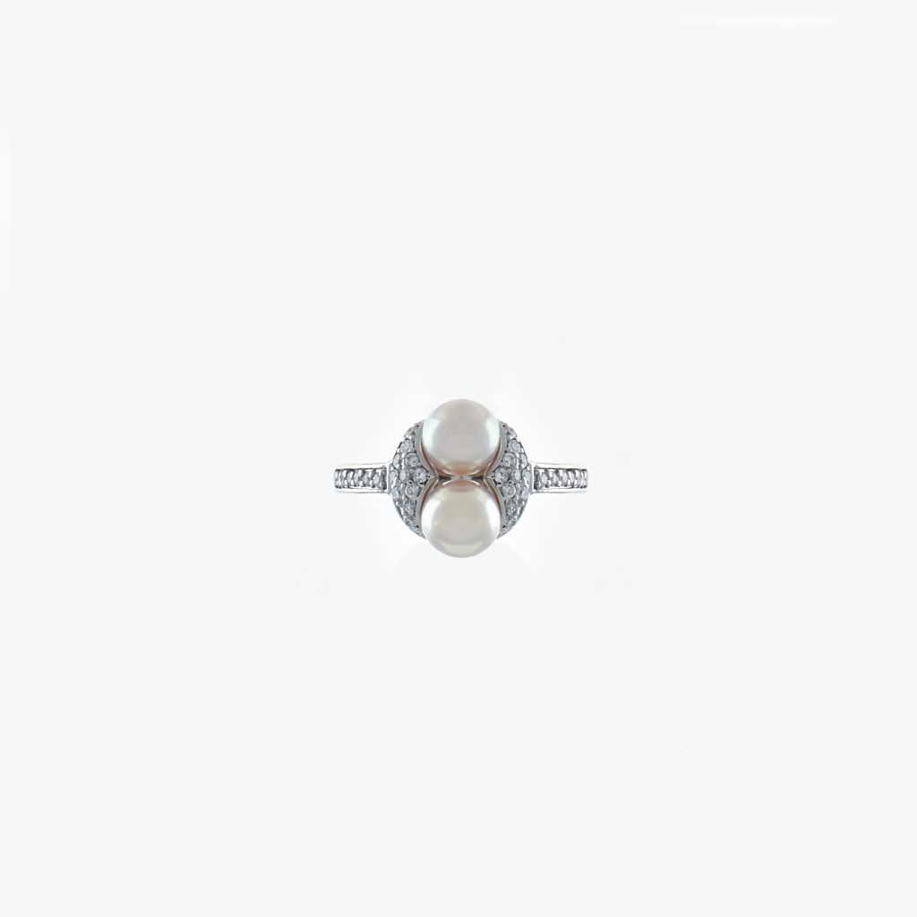 Goharbin Twin pearl brilliant rings2