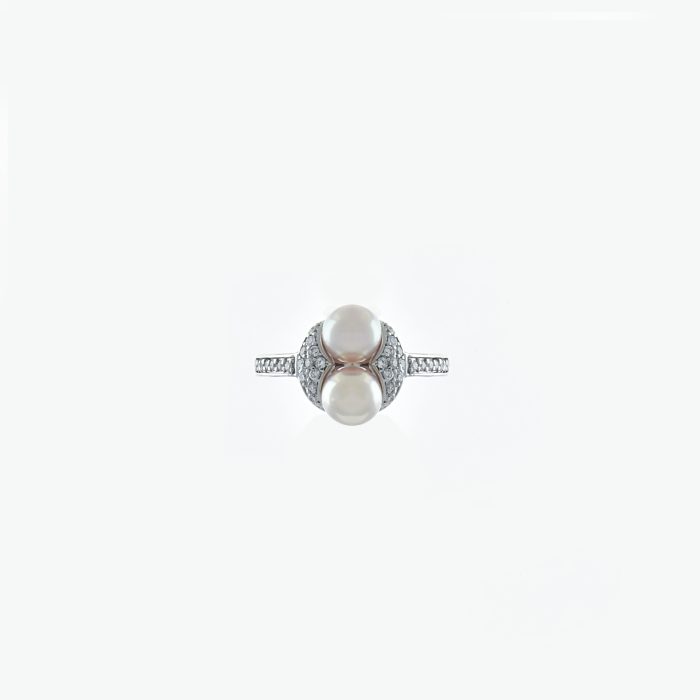 Goharbin Twin pearl brilliant rings2