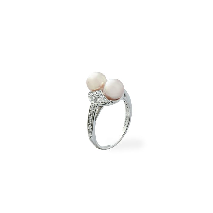Goharbin Twin pearl brilliant rings