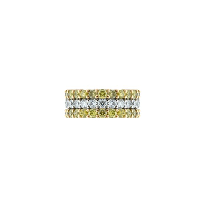 Goharbin bi color diamond ring