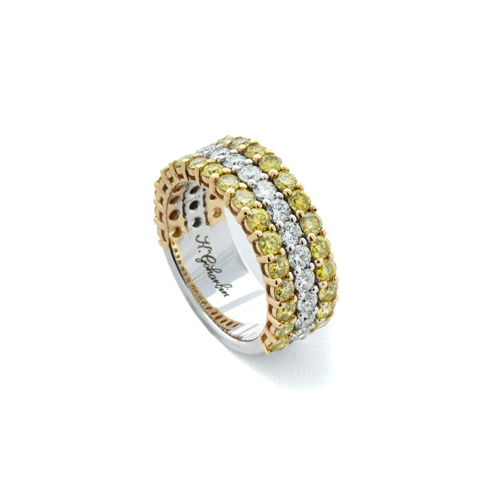 Goharbin bi color diamond ring2