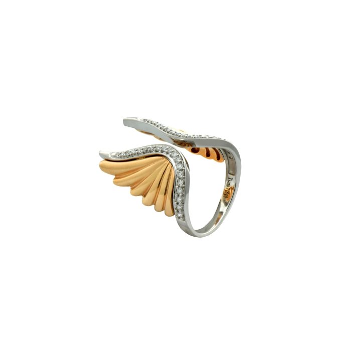 Diamond ring with wing design2