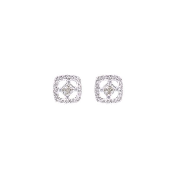 Goharbin Brilliant Cut Diamond Earrings Sun Design