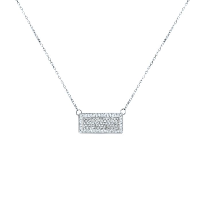 Goharbin Rectangle Brilliant Cut Diamond Pendant