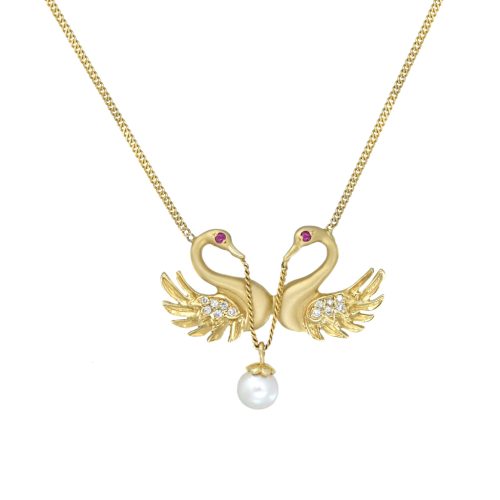 Goharbin Swan Pearl Brilliant Pendant