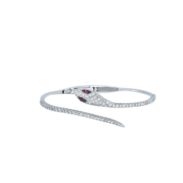 Goharbin Brilliant cut diamond Bracelet snake design