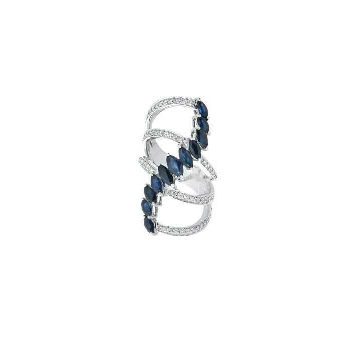 Goharbin wave design Sapphire ring2