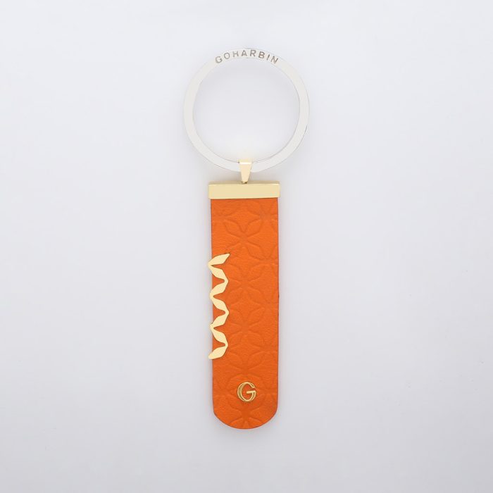 Goharbin Leather Gold Keychain
