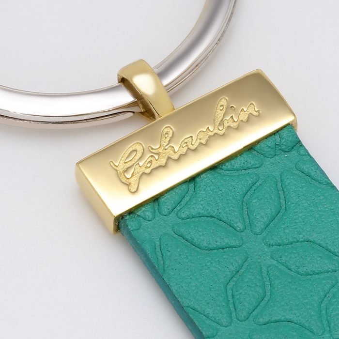 Goharbin Leather Classic Gold Keychain