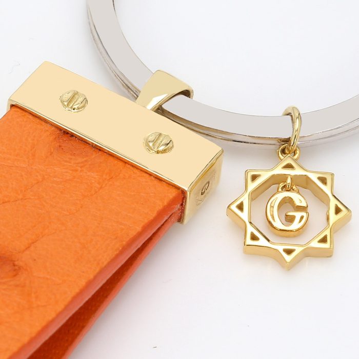 Goharbin Keychain Rose Gold and Leather