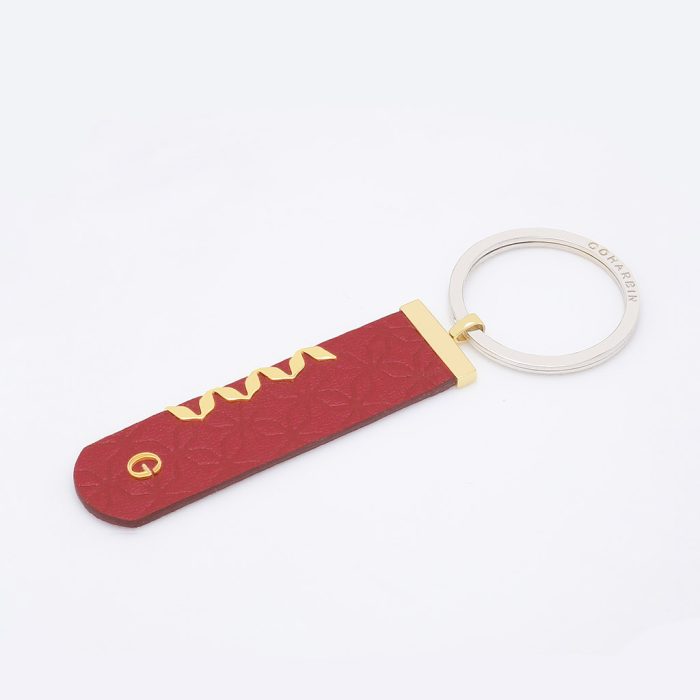 Goharbin Leather Gold Keychain