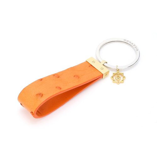 Goharbin Keychain Rose Gold and Leather