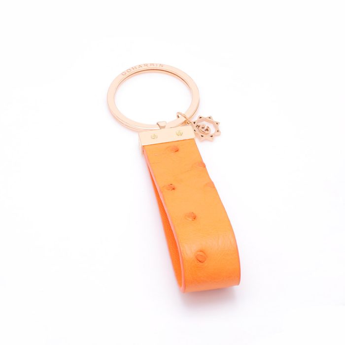 Goharbin Keychain Rose Gold and Leather