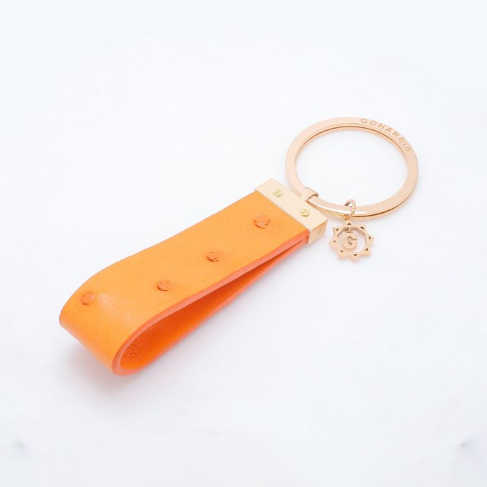 Goharbin Keychain Gold Leather