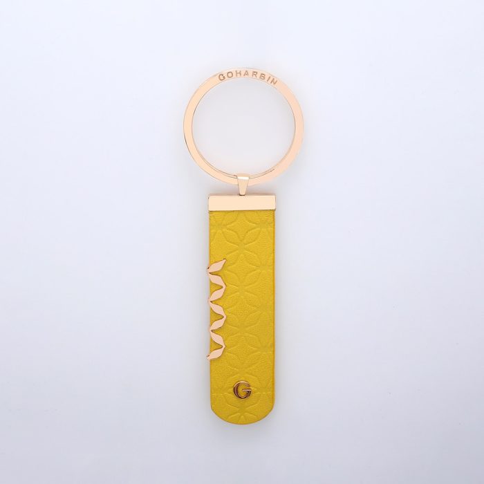 Goharbin Leather Gold Keychain