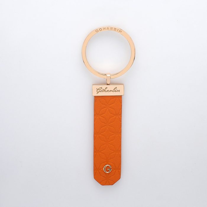 Leather Classic Rose Gold Keychain