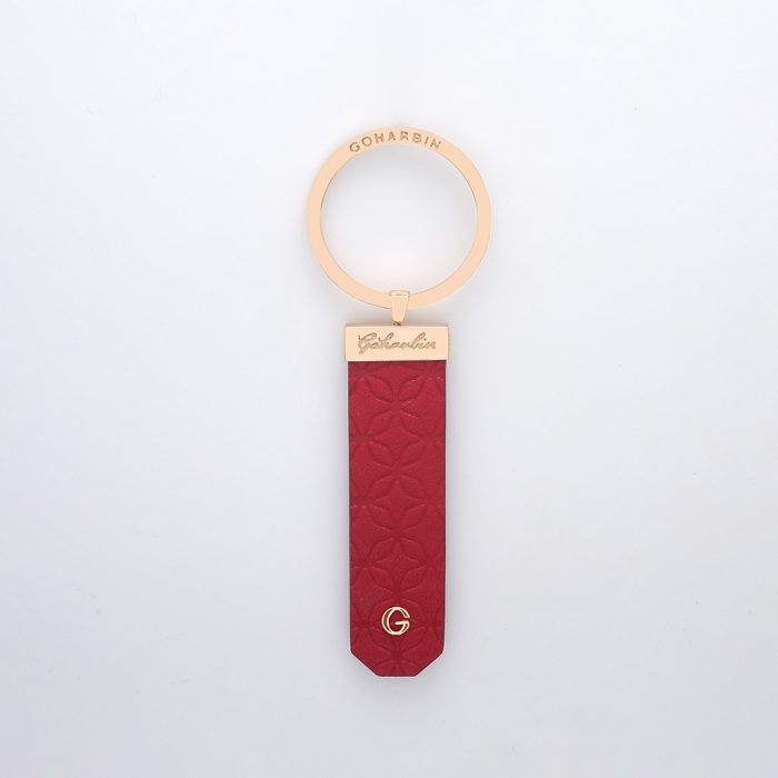 Leather Classic Rose Gold Keychain