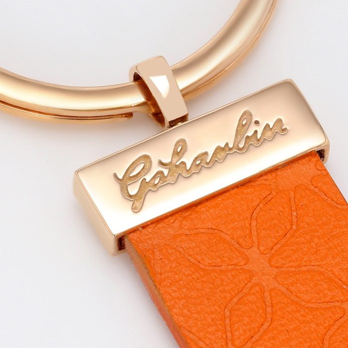 Leather Classic Rose Gold Keychain