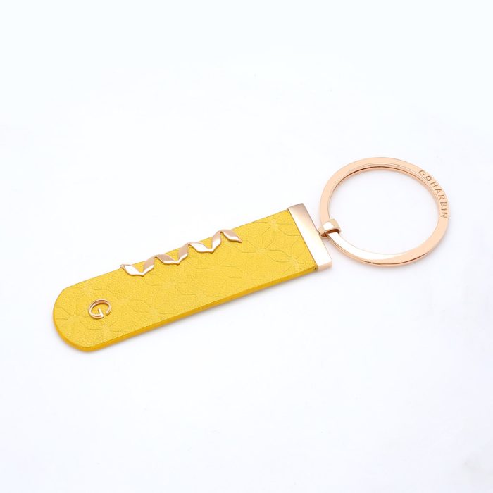 Goharbin Leather Gold Keychain