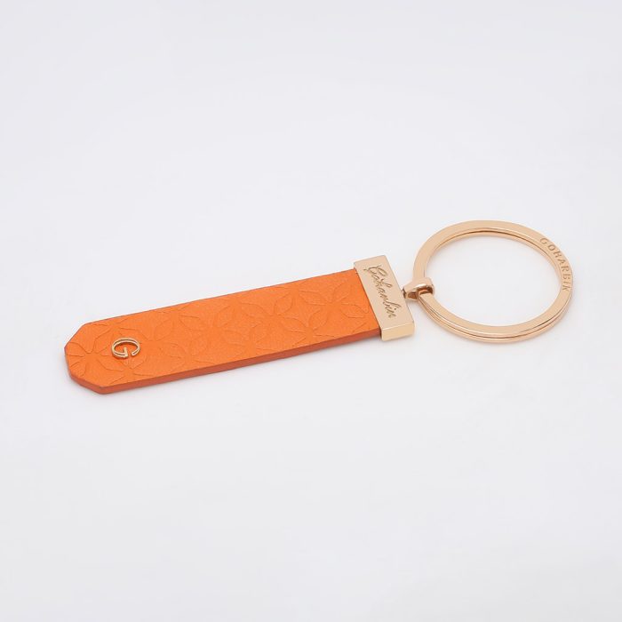 Leather Classic Rose Gold Keychain