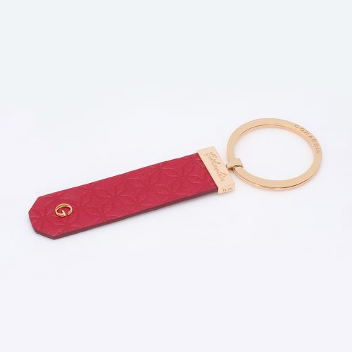 Leather Classic Rose Gold Keychain