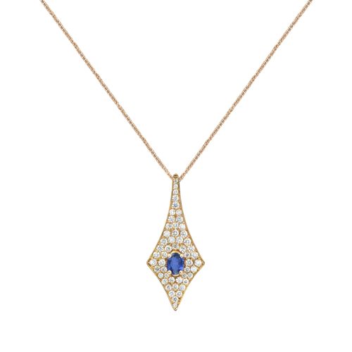 Goharbin Sapphire Rose Gold Pendant