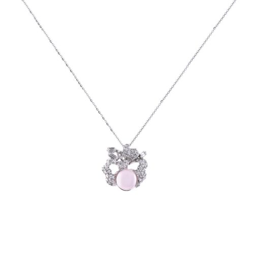 Goharbin Diamond & Colored Pearl Pendant