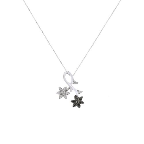 Goharbin diamond flower-cluster pendant