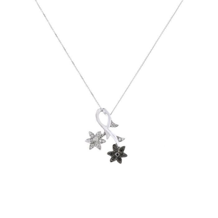 Goharbin diamond flower-cluster pendant