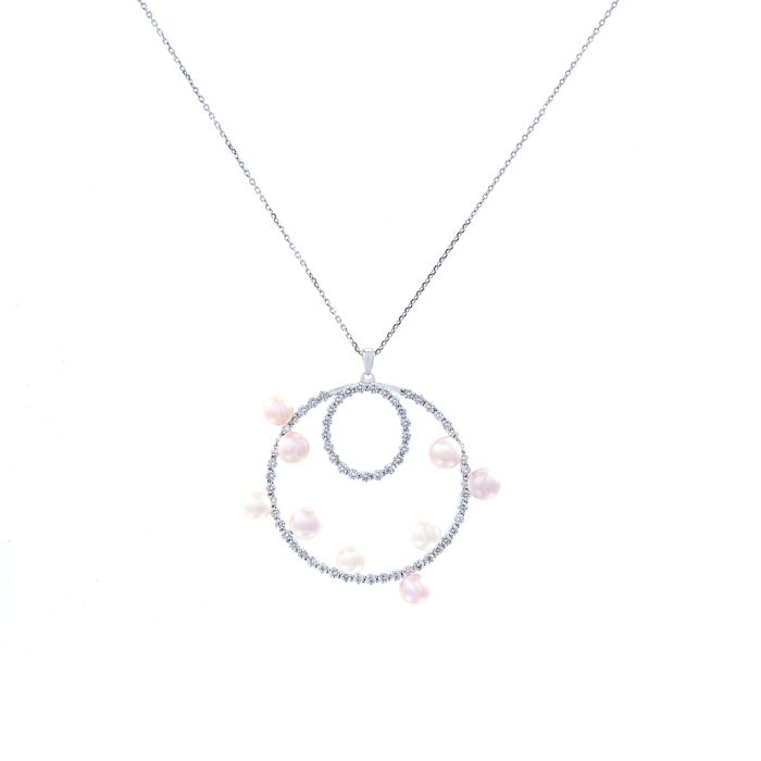 Goharbin Galaxy Pearl Diamond Pendant