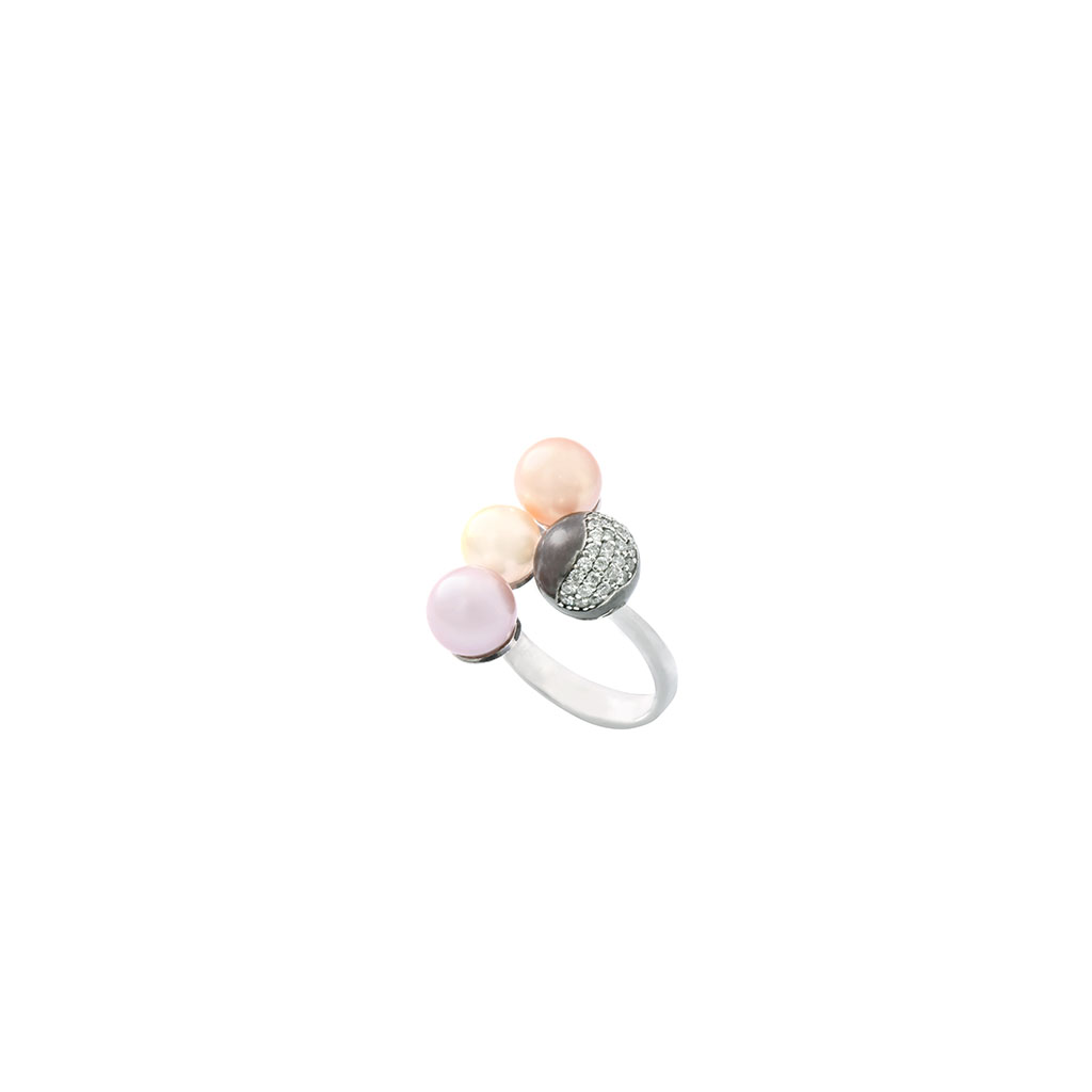 Colourful Pearl Diamond Ring Goharbin jewelry