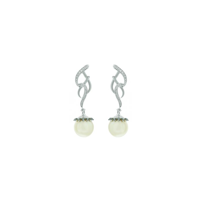 Gohabin Pearl Diamond Earrings