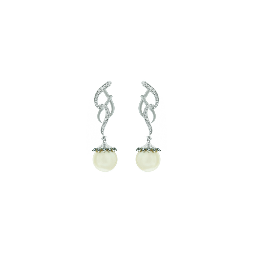 Gohabin Pearl Diamond Earrings