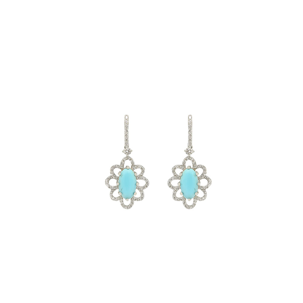 Gohabin Turquoise Diamond Earrings