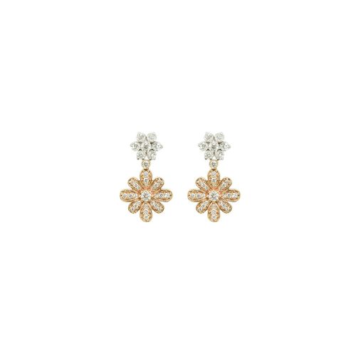 Goharbin Blossom Gold Diamond Earrings