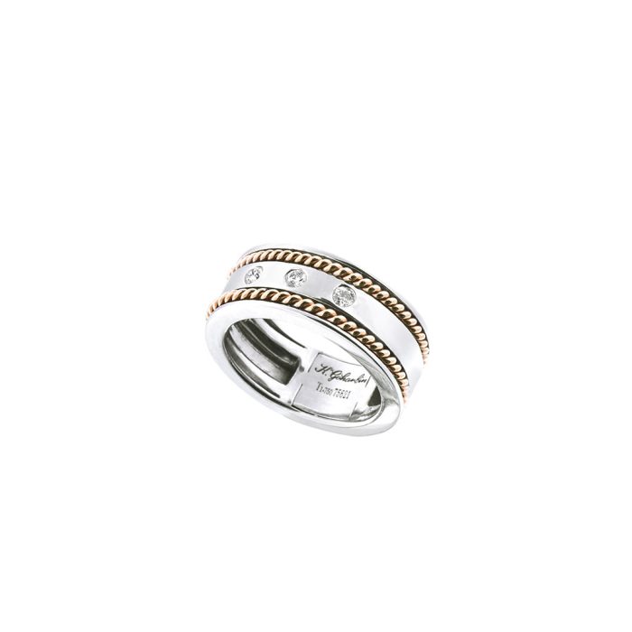 Diamond White Yellow Gold Ring Goharbin Jewelry