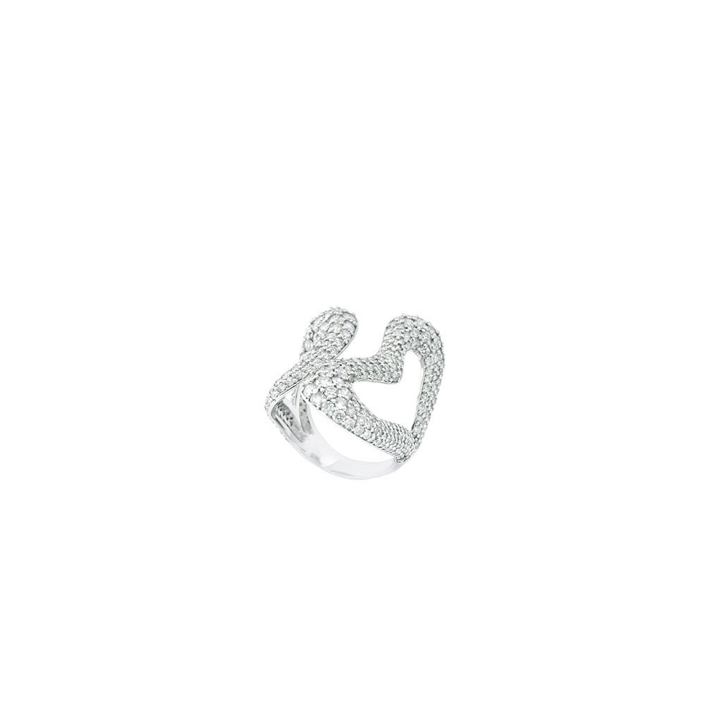 Goharbin Double Heart Diamond Ring