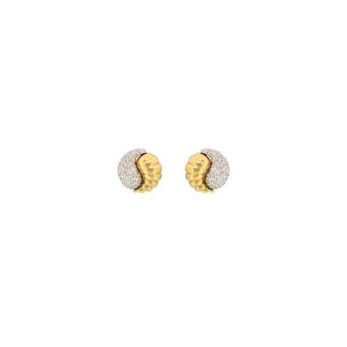 Goharbin Gold Shell Diamond Earrings