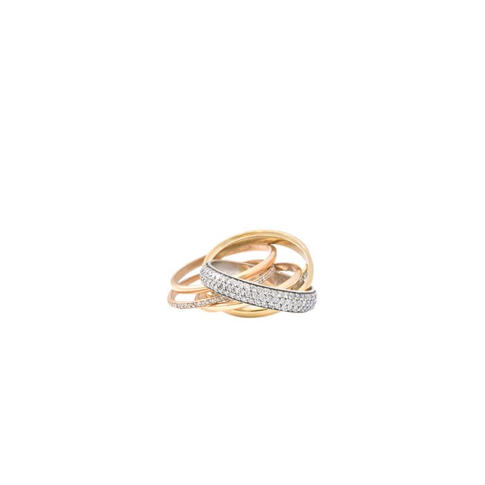 Gold Triple Band Diamond Ring