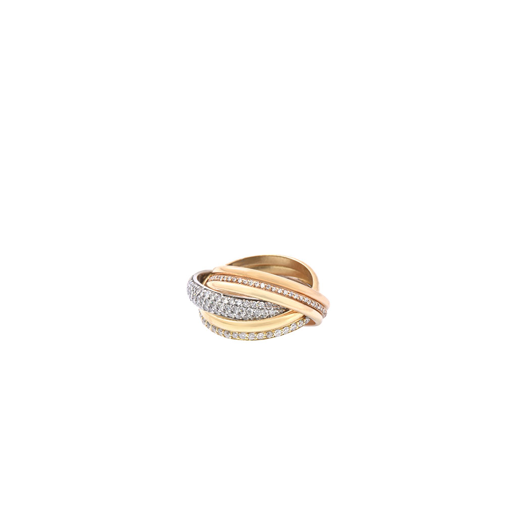 Gold Triple Band Diamond Ring