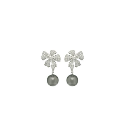 Goharbin Pearl Diamond Earrings Flower