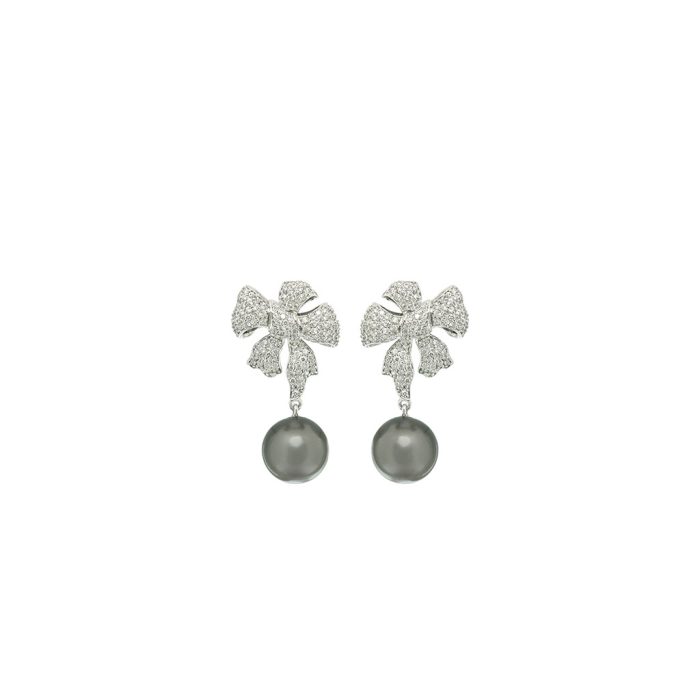 Goharbin Pearl Diamond Earrings Flower